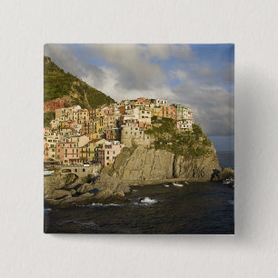 Chapa Cuadrada Italia, Cinque Terre, Manarola. Pueblo en el acant