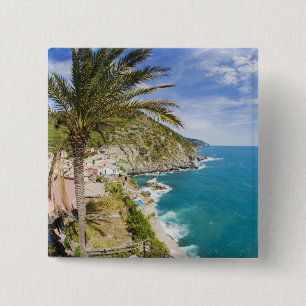 Chapa Cuadrada Italia, Cinque Terre, Vernazza, Ciudad en la Lader