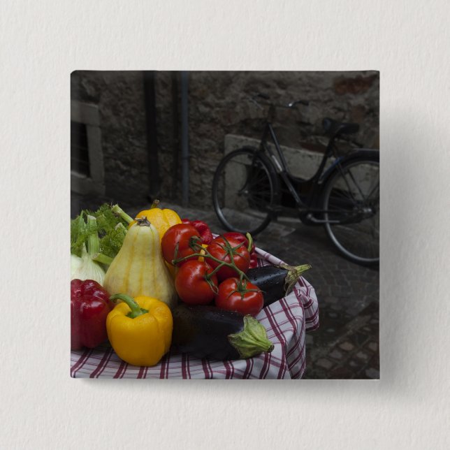 Chapa Cuadrada Italia, provincia de Brescia, Gargnano. Tabla con  (Anverso)