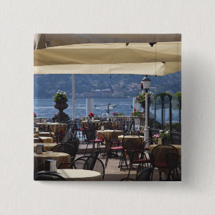 Chapa Cuadrada Italia, provincia de Como, Bellagio. Café junto al
