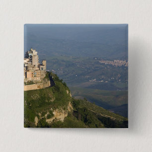 Chapa Cuadrada Italia, Sicilia, Enna, vista de la ciudad desde Ro