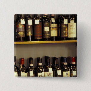 Chapa Cuadrada Italia, Toscana, Pienza exhibición de vino en tien