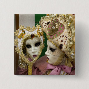 Chapa Cuadrada Italia, Venecia, Isla Burano. Mujer vestida