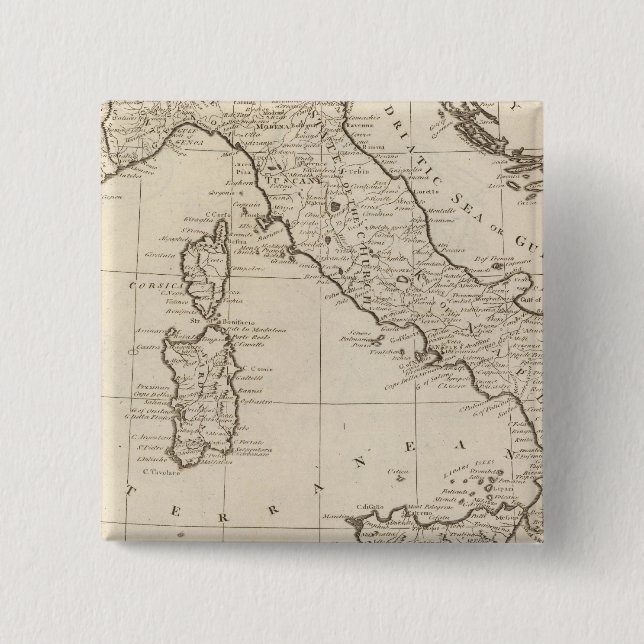 Chapa Cuadrada Italia y Cerdeña (Anverso)