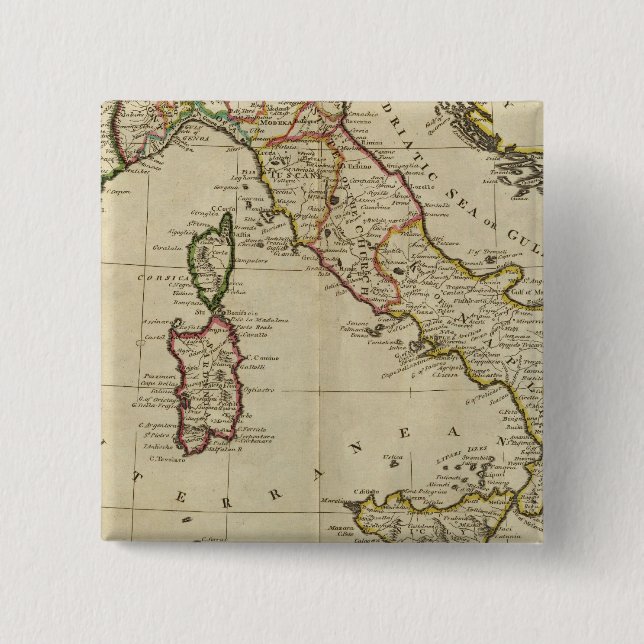 Chapa Cuadrada Italia y Cerdeña (Anverso)