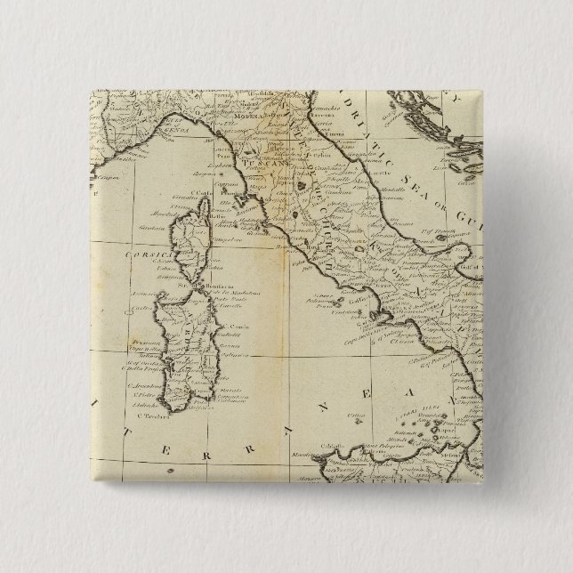 Chapa Cuadrada Italia y Cerdeña (Anverso)