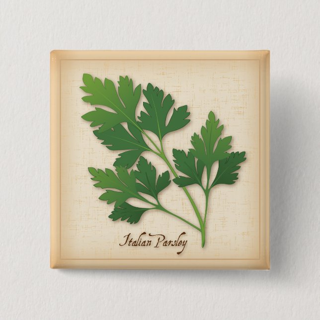 Chapa Cuadrada Italiano Parsley Herb (Anverso)