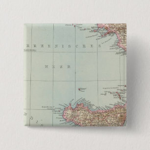 Chapa Cuadrada Italien sudliche Halfte, mapa del sur de Italia