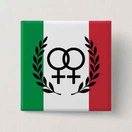 Chapa Cuadrada italy flag Sapphic Symbol badge