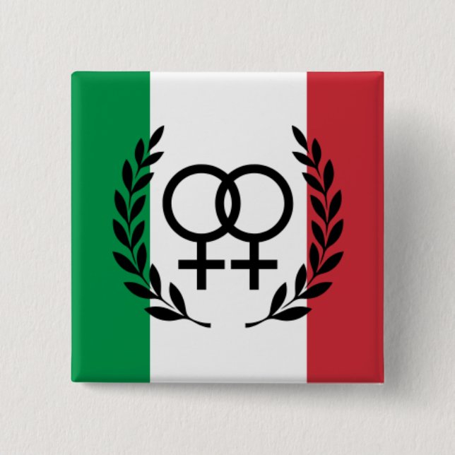 Chapa Cuadrada italy flag Sapphic Symbol badge (Anverso)