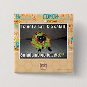 Chapa Cuadrada Iz I no un gato. Iz una ensalada