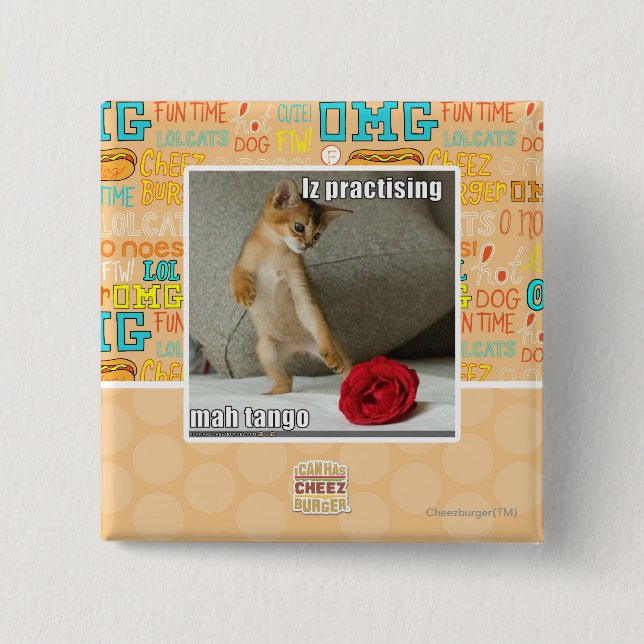 Chapa Cuadrada Iz que practica tango del mah (Anverso)