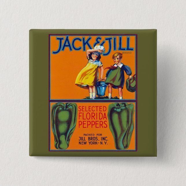 Chapa Cuadrada Jack & Jill Florida Peppers (Anverso)
