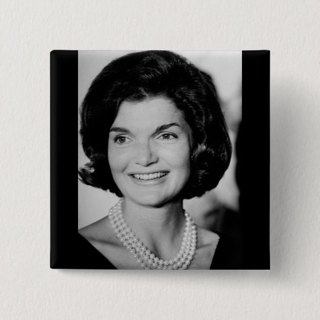 Chapa Cuadrada Jackie Kennedy (Anverso)