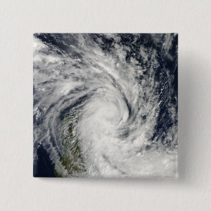 Chapa Cuadrada Jade tropical de la tormenta que viene en tierra