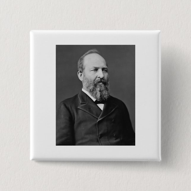 Chapa Cuadrada James Garfield 20.º presidente (Anverso)