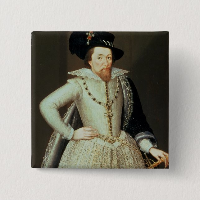 Chapa Cuadrada James I, retrato de la mitad-longitud (Anverso)