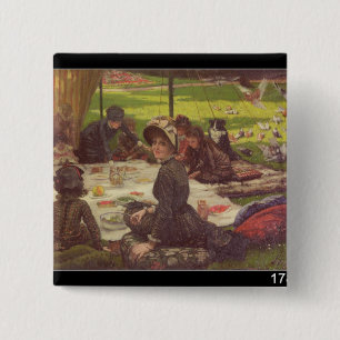 Chapa Cuadrada James Tissot el   la comida campestre, c.1881-2