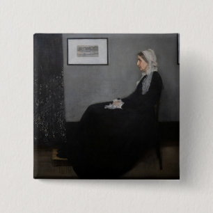 Chapa Cuadrada James Whistler - Retrato de la madre del artista