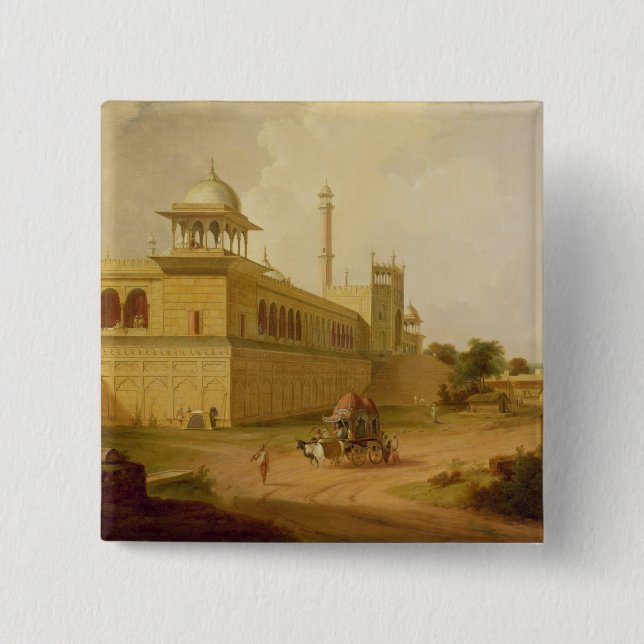 Chapa Cuadrada Jami Masjid, Delhi, 1811 (aceite en lona) (Anverso)