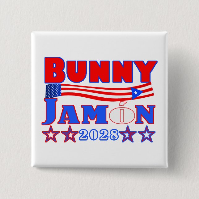 Chapa Cuadrada jamon bunny  2028 button (Anverso)
