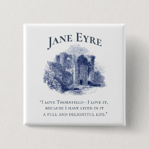Chapa Cuadrada Jane Eyre - Amo Thornfield - Castillo