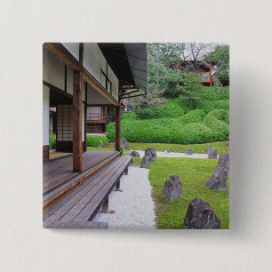 Chapa Cuadrada Japón, Kyoto. Jardín de piedra en silencio