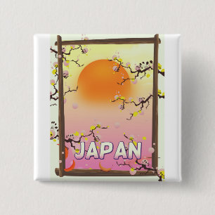 Chapa Cuadrada Jardín de flores de Japón