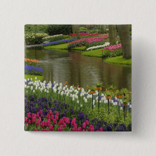 Chapa Cuadrada Jardín de tulipanes y jacintos, Jardines Keukenhof