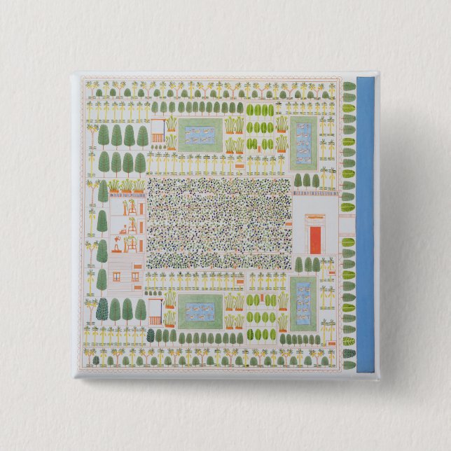 Chapa Cuadrada Jardín de un alto dignatario egipcio, de (Anverso)