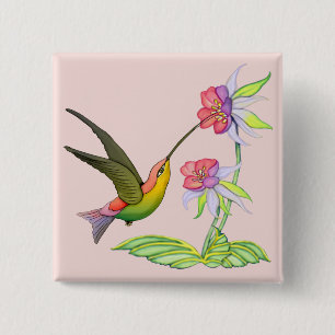 Chapa Cuadrada Jardín del colibrí