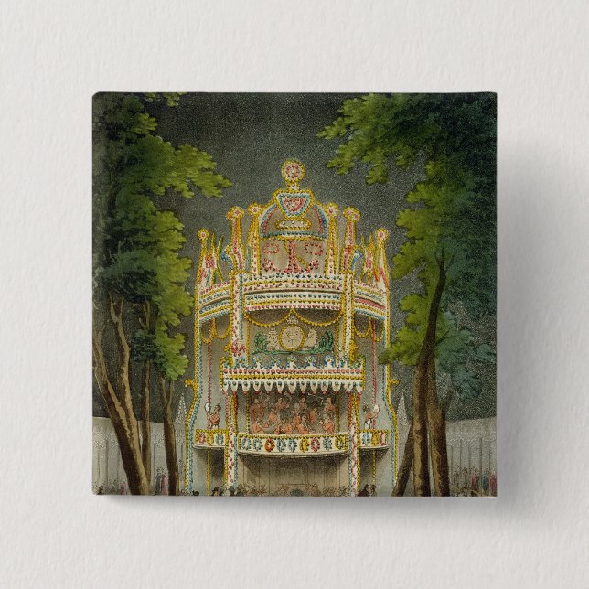 Chapa Cuadrada Jardines de Vauxhall, 1808 (Anverso)