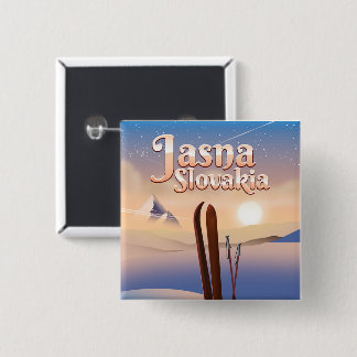 Chapa Cuadrada Jasna, poster de esquí de Eslovaquia.