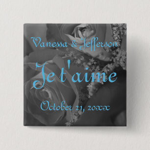 Chapa Cuadrada "Je t'aime" (francés - "Te amo").