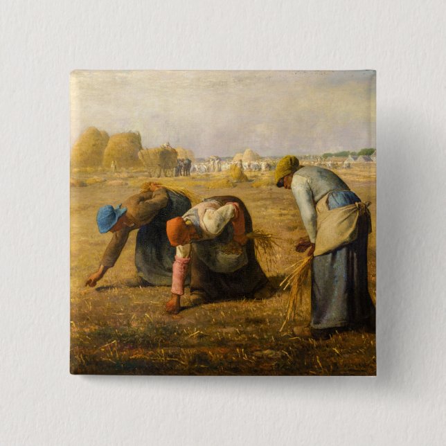 Chapa Cuadrada Jean-Francois Millet - The Gleaners (Anverso)