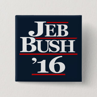 Chapa Cuadrada Jeb Bush 2016 botones de la campaña