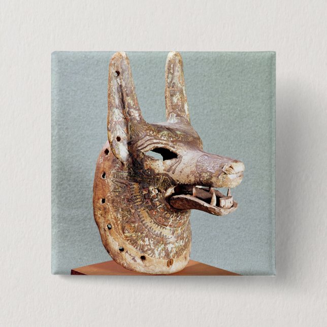 Chapa Cuadrada Jefe de Anubis, con un mandíbula con bisagras (Anverso)