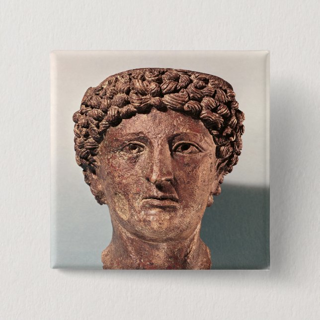 Chapa Cuadrada Jefe de Apolo, de Lillebonne (Anverso)