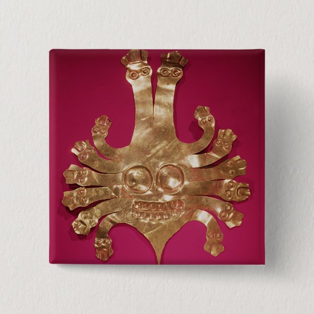 Chapa Cuadrada Jefe de la medusa, de Perú (Anverso)