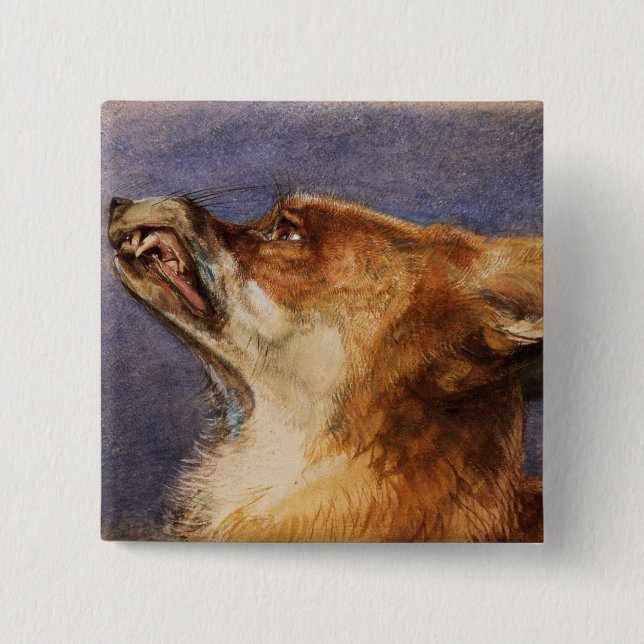 Chapa Cuadrada Jefe de un Fox (Anverso)