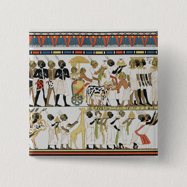 Chapa Cuadrada Jefes de Nubian que traen presentes (Anverso)