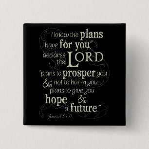Chapa Cuadrada Jeremías 29:11 Biblia Motivadora Verse