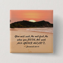 Chapa Cuadrada Jeremías 29:13 Escúchame con toda tu Biblia cardía