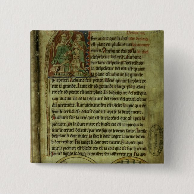 Chapa Cuadrada Jerome: Un médico que visita a un paciente (Anverso)