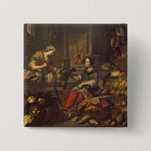 Chapa Cuadrada Jesús en el hogar de Martha y de Maria 2