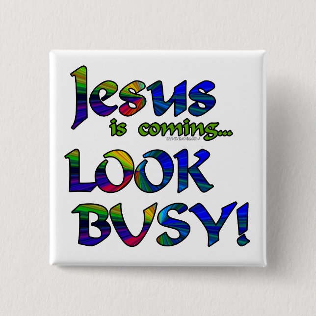 Chapa Cuadrada Jesús es… 2 que vienen (Anverso)