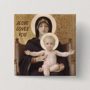 CHAPA CUADRADA JESÚS LE AMA