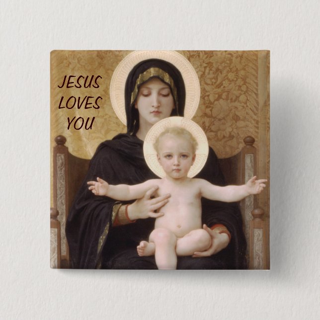 CHAPA CUADRADA JESUS TE AMA (Anverso)