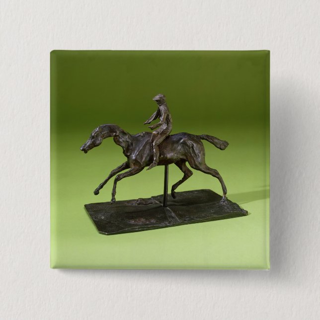 Chapa Cuadrada Jinete en un caballo (bronce) (Anverso)