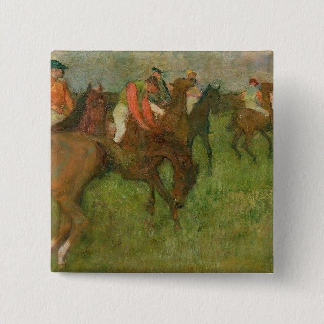 Chapa Cuadrada Jinetes de Edgar Degas el |, 1886-90 (Anverso)